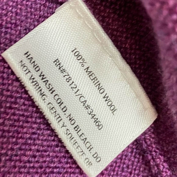 EILEEN FISHER Purple 100% Merino Wool Italian Yarn  Knit Tank Top - Size L - Picture 5 of 9